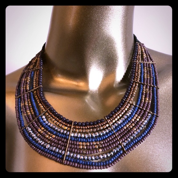 Multi-strand Statement  Necklace - Picture 1 of 5